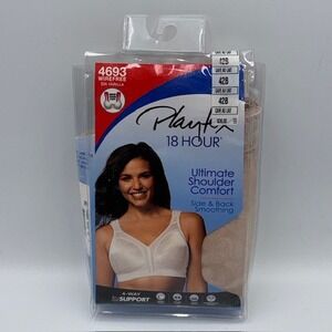 Playtex 18 Hour 4693 Wirefree Ultimate Shoulder Comfort Bra Cafe Au Lait 42B NEW